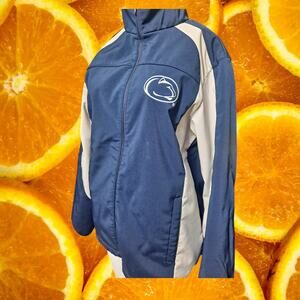 G-111 Men's Navy Penn State Full Zip Front Pockets Fleece Jacket Size M‎